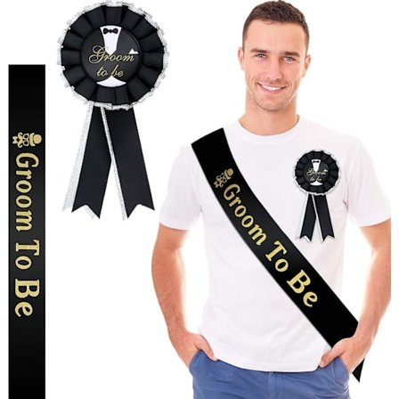 Groom Skjerf og Merke Sett - Utdrikningslag Tilbehør {hh}