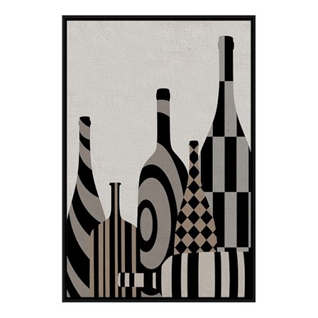 Art Bottles -kanvasmaalaus, 83x123cm, monivärinen