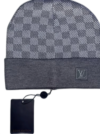 Grå rutig Louis Vuitt9n mössa
