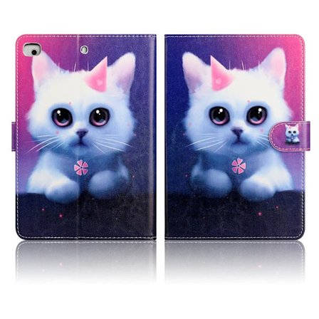 iPad Mini (2019) mönster läder flip fodral - katt