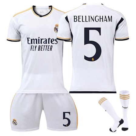 23-24 Bellingham 5 Real Madrid Jersey Ny Sæson Seneste Voksen Fodboldtrøjer Til Børn