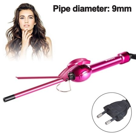 TG 9 mm unisex trollstav locktång, smal tunna för smala lockar