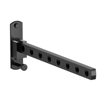 /EA/Väggmonterat torkställ för kläder, platsbesparande, för tvättstuga, balkong, badrum, uteplats, studentrum, lägenhet, svart, 8 hål