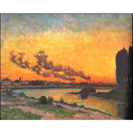 Sunset At Ivry (soleil Couchant À Ivry), Armand Guillaumin Brun