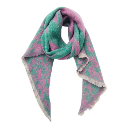 Skjerf for kvinner, sjal og omslag for aftenkjoler, pashmina-sjal, stort teppe, omslagssjal, skjerf, rosa grønnaktig 240x40cm