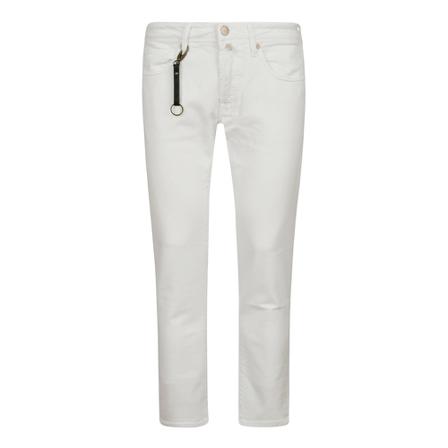 Incotex, Skinny Jeans Wit, Heren, Maat:W35