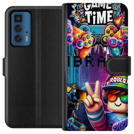 Kompatibelt Plånboksfodral till Motorola Motorola Edge 20 Pro Neon Gamer Art