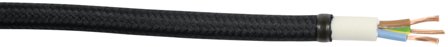 Gelia 4070810042 Textilkabel SKK, 3G0.75, 3 m Svart, Anslutningsdon & kablar