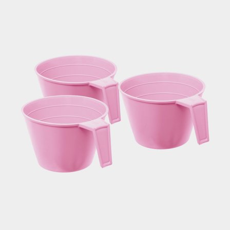 Decilitermaten Nordiska Plast, roze, 1 dl, 3-pack