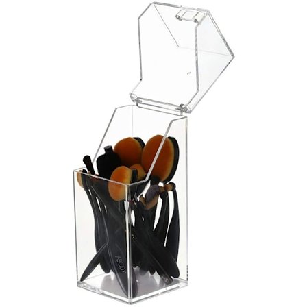 Transparent Akryl Støvtæt Makeup Børste Organizer, Kosmetisk Børste Øjenbryn Blyant Opbevaringsholder med Låg{F2}