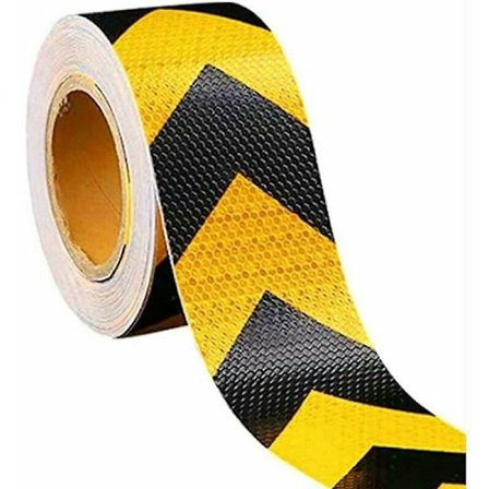 Farepilsklistremerker Gult Svart Reflekterende Teip Reflekterende Strimmel Advarselstape Reflektor