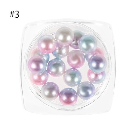 Mote Nail Decorator Fargerike Perler Runde Negler Art Tips Decor Manikyr Perle(5mm)