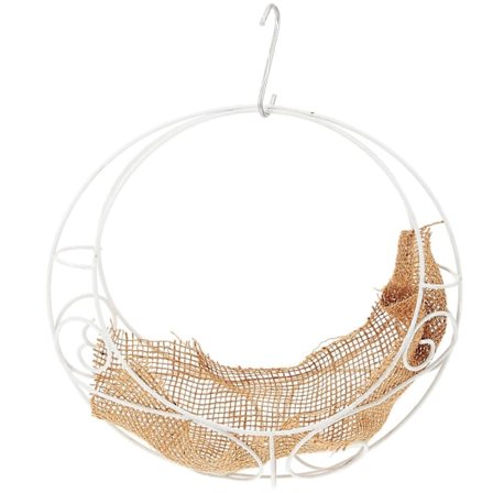 Vintage rautaruukku metallinen kukka-amppeli sisäkäyttöön parvekkeen koristeluun kuun muotoinen 1 kpl