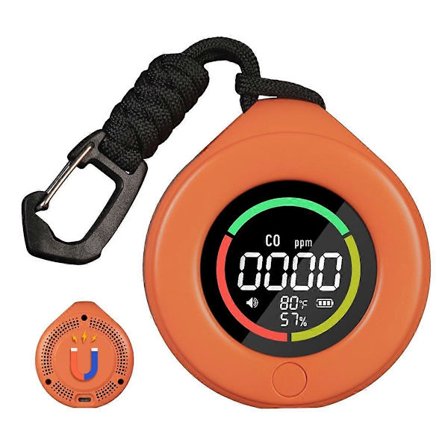 3-i-1 CO Kolmonoxidmätare CO Temperatur- och Fuktighetsdetektor CO Luftkvalitetsmätare HD LE