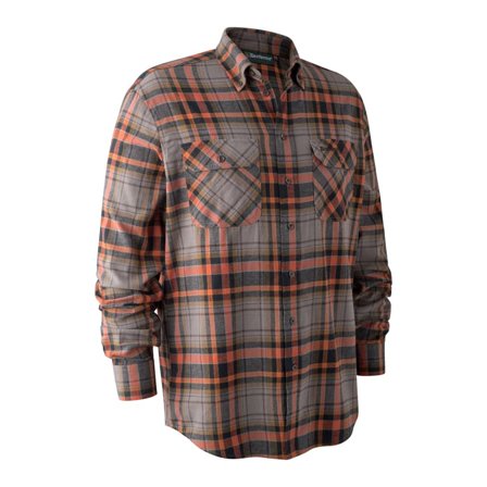 Deerhunter Men's Marvin Flannel Shirt Men long-sleeved shirts Orange 45/46
