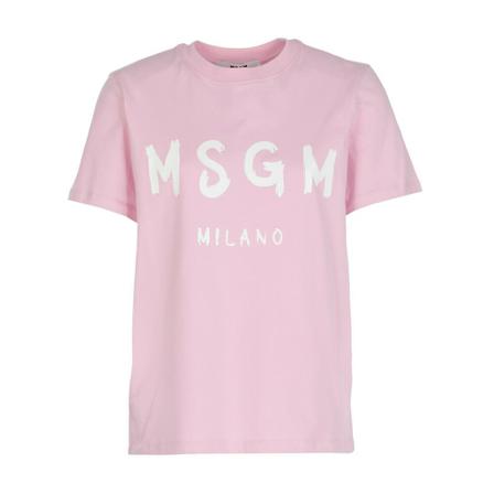 Msgm, T-shirt Roze, Dames, Maat:L