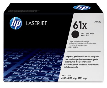 HP 61X - Høy ytelse - svart - original - LaserJet - tonerpatron (C8061X)