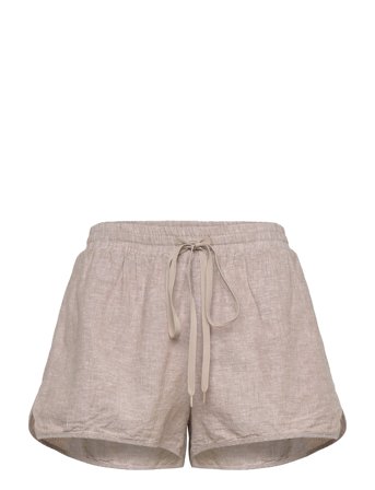 Monki Linen Shorts - Beige - XS