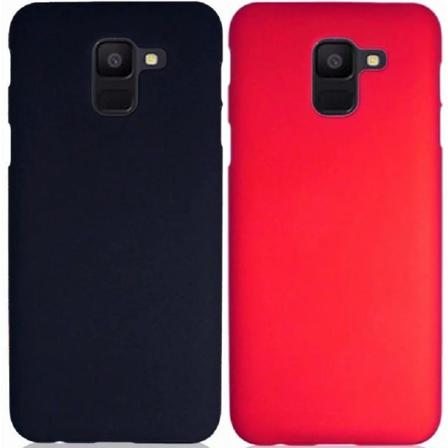 Samsung A6 2018 Ultra-tynn gummibelagt Matt Black Cover Svart