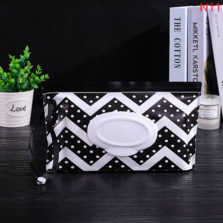 Baby Wet Wipe Pouch Portable Wipes Hållare Case Flip Cover Refil