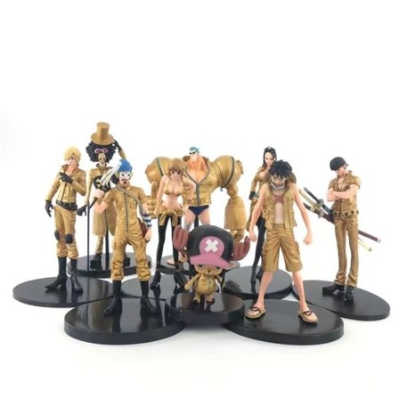 One Piece 9pcs/set 9-23CM Luffy Golden City Theater Edition Tony Tony Chopper Zoro Nami Action Figures