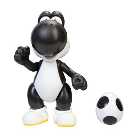 Super Mario Bros Svart Yoshi Med Ägg Svart