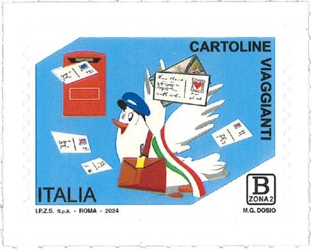 Italien - Postkort på rejse - Postfrisk frimærke