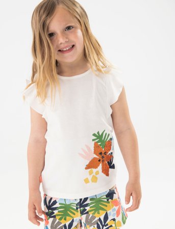 Boboli Knit T-Shirt - White - 92