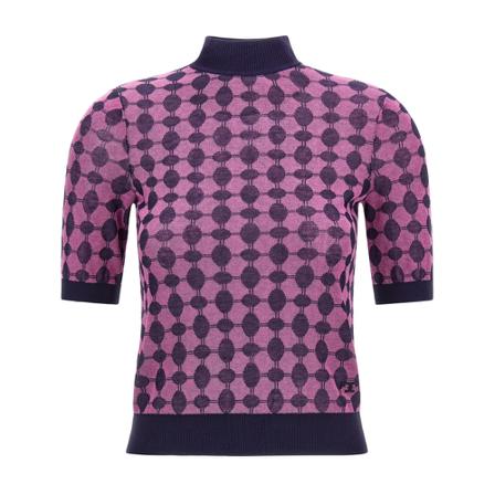 Tory Burch Round-neck Strik Lilla, Dame Striktrøjer