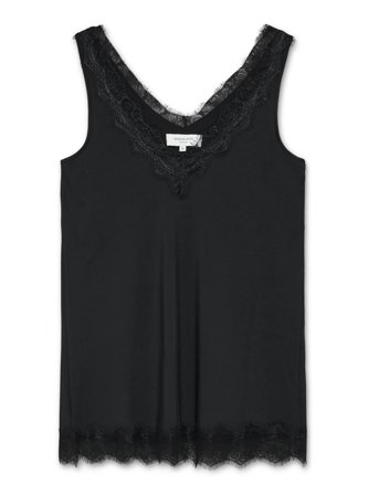 Rosemunde Rwbillie Sl Lace V-Neck Top - Black - 34