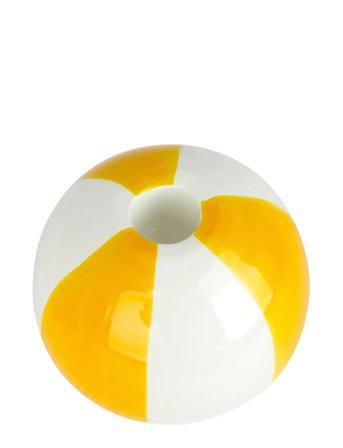 Balvi Keramisk Lysestage Beachball, Gul 8 Cm - Yellow - H:8CM