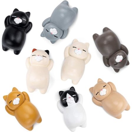 8 STK Cat Kjøleskapsmagneter Søte kjøleskapsklistremerker, skap,