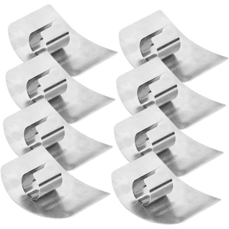 8 stk. Fingrebeskyttere i rustfrit stål, skærebestandige