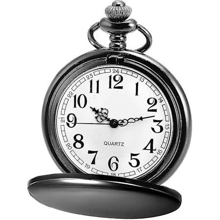 Klassisk glatt vintage kvartslommeur med arabiske tall for menn og kvinner
