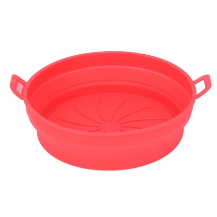 Silikonivuoka friteerauskeittimeen, elintarvikelaatuinen, korkean lämpötilan kestävä, pyöreä, punainen, 21 cm