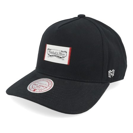 Mitchell & Ness - Classic Mark Pro Black A-frame Adjustable Adjustable Black Cap - @ Hatstore
