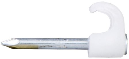 Schneider Electric TC 2033017 Spikclips för rund kabel, 7-10 mm, 100-pack 30 mm längd, vit, Installationsmaterial
