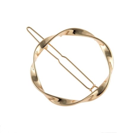 Hårklämmor i metall Runda hårspännen GULD C C