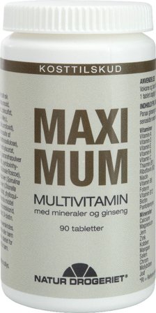 Natur Drogeriet Maximum 90 tabl., Helse & Madvarer, Ingredienser, Ginseng