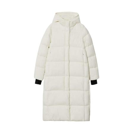 Mango Quilted long Frakke Hvid, Dame Parka
