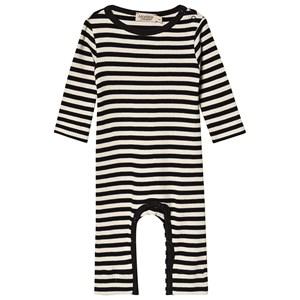 Kids - MarMar Copenhagen Black & Off White Stripe Romper 68 cm (4-6 Months) - All in ones - 68 cm (4-6 Months) - Cream