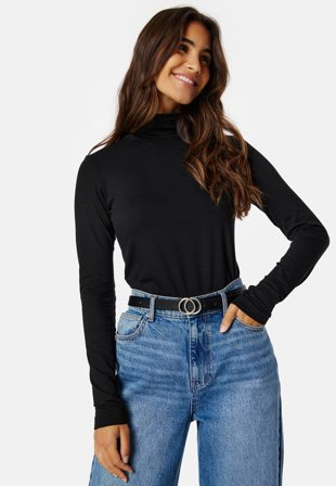 GANT Slim LS Turtleneck 5 Black Klær