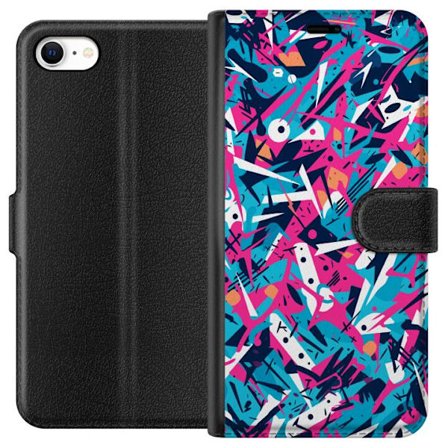 Yhteensopiva Lompakkokotelo Apple iPhone 6 Dynaaminen abstrakti kuvio terävillä muodoilla ja sivellintöyhdöillä vaaleanpunaisessa ja turkoosissa