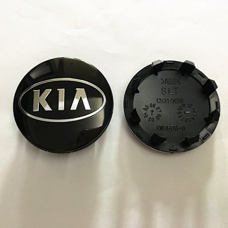 4-pakning Sorte Kia Bil Felg Senterkopper Navkapsler