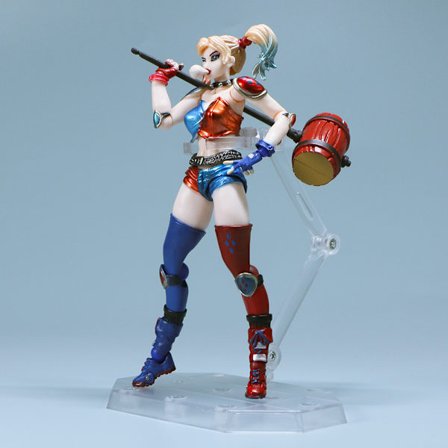 med eske Harleen Quinzel Harley Quinn Action Figure, Sega Klovnekvinne Modell, Egendefinerte Leker, Bursdagsgaver til Barn