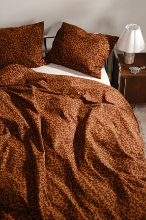 Jotex - Dynetrekksett Enkeltseng Økologisk brun - MALIA - Kjøp Enkeltseng hos Jotex