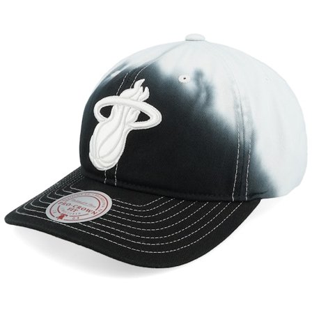 Mitchell & Ness - NBA Schwarz Adjustable Cap - Miami Heat Dip Dye Pro Miami Heat Black @ Hatstore