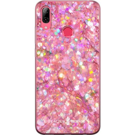 Yhteensopiva Puhelinkuori Huawei Huawei Y7 (2019) Cactus and Friends – PinkGlitter