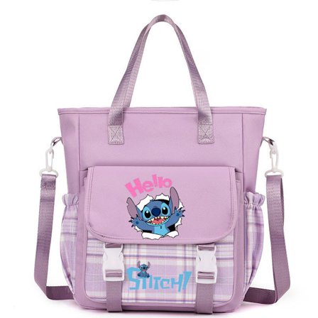 Stitch skuldertaske i kanvas