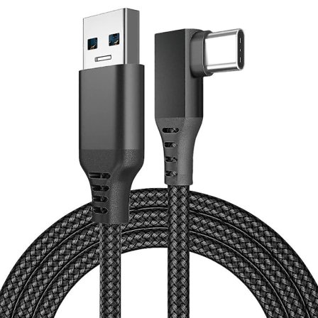 Link-kabel til Oculus Quest 2 Hurtig opladning og dataoverførsel USB C 3.2 Gen1 5Gbps PD Overførsels-ladekabel VR Headset Link-kabel Sort 5M